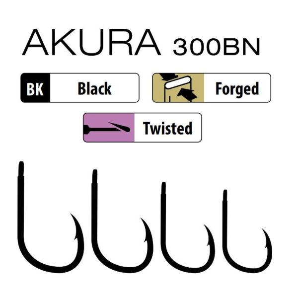 Trabucco Akura 300 BN 04 haak met plaatje, met weerhaak 10 stuks