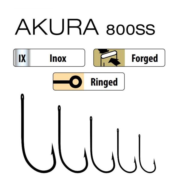 Trabucco Akura 800 SS 7/0 roofvishaak 4 stuks