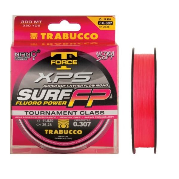 Trabucco T-Force XPS Surf Fluoro Power 300m 0,30mm Monofil Hoofdlijn