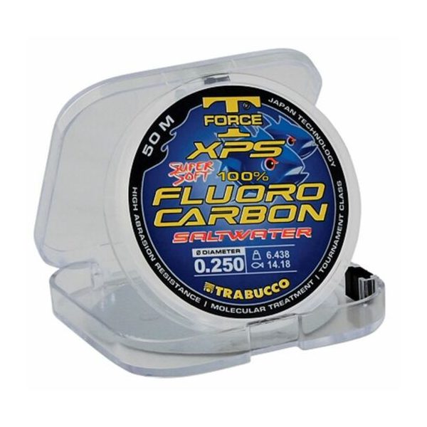 Trabucco T-Force XPS Fluorocarbon Zoutwater 2013 50m 0,185mm Monofil Voorslaglijn