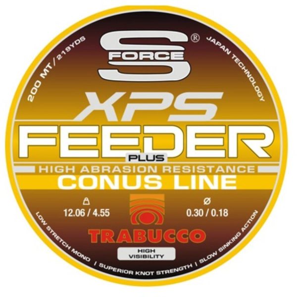 Trabucco S-Force Feeder Plus Conus 200m 0,35-0,25mm Monofil Hoofdlijn