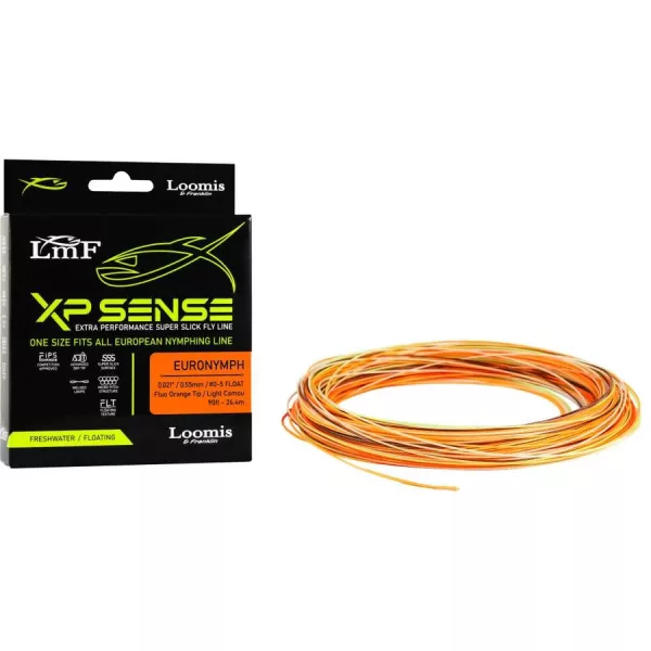 Loomis & Franklin XP Sense Fly Line Euro Nymph #0-5 23,4+1m Camou Vliegvis Hoofdlijn