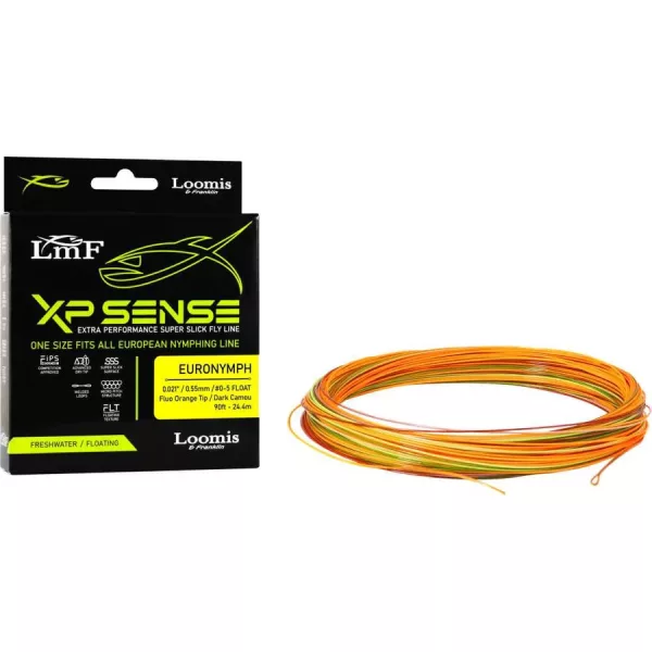 Loomis & Franklin XP Sense Fly Line Euro Nymph #0-5 23,4+1m Dark Camou Vliegvis Hoofdlijn