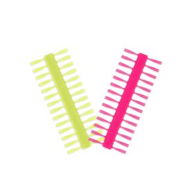 Delphin Q-Stop Stopper Geel-Roze 7mm