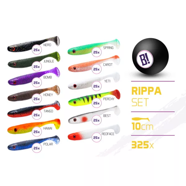 Delphin Kunstaas sets BOMB Rippa / 325 stuks 10cm