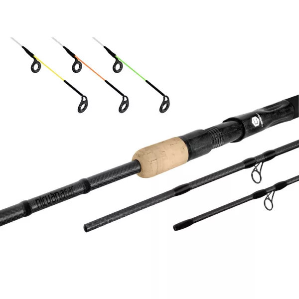 Delphin NIRVANA FDR feederhengel + 3 toppen 12ft/80g