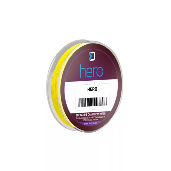 Delphin HERO 8 0,12mm Gevlochten Fluo geel