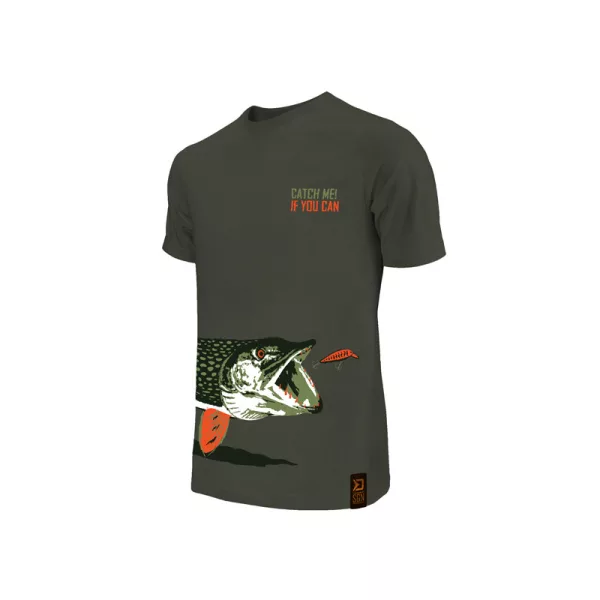 Delphin - Catch me! Snoek Donkergroen - T-shirt - M