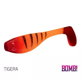   Delphin Top Mix BOM! Vettig aas - Tigera + Redface + Booty + Candy + Reactor 5 stuks rubber kunstaas 12cm