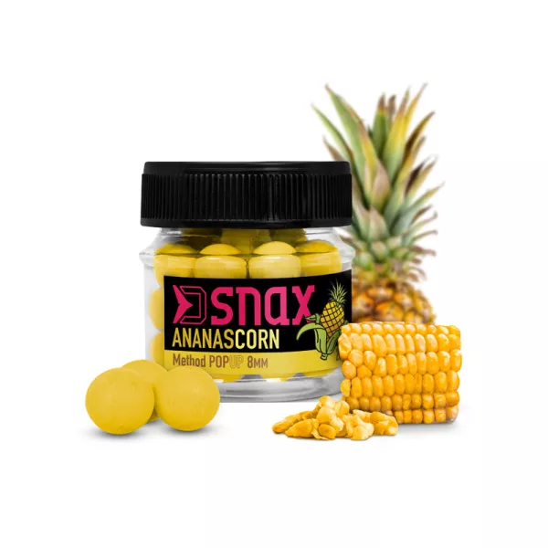 Aas, voeren - Haakaas - Delphin D SNAX POP aas 8mm Maïs-Ananas Pop Up Feeder Aas