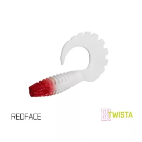 Rubbervisje Delphin TWISTA UVs / 5db 8cm/RedFACE