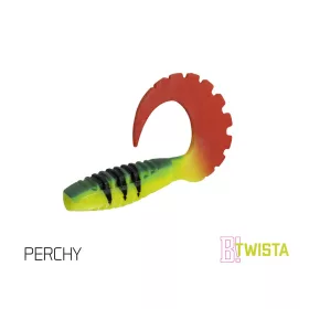 Rubbervisje Delphin TWISTA UVs / 5db 10cm/PERCHY