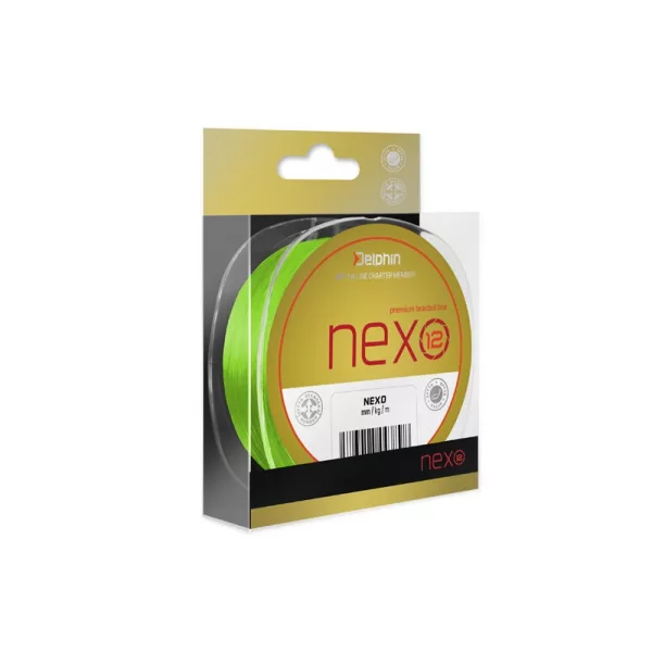 Delphin NEXO 12 / fluo groen 0,10mm 15lbs 130m gevlochten hoofdlijn