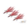 Delphin B!RD Hook TRIPLE / 3 stuks rode veren #10