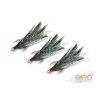 Delphin B!RD Hook TRIPLE / 3 stuks zwarte veren #10