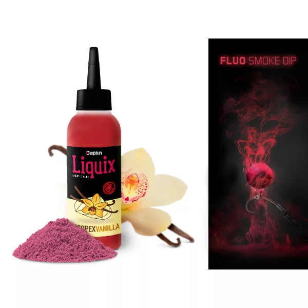 Delphin Fluo dip D SNAX LiquiX /100ml Scopex-vanille liquid