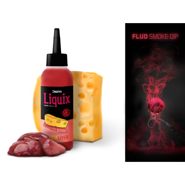 Delphin Fluo dip D SNAX LiquiX /100ml Kaas - Lever liquid