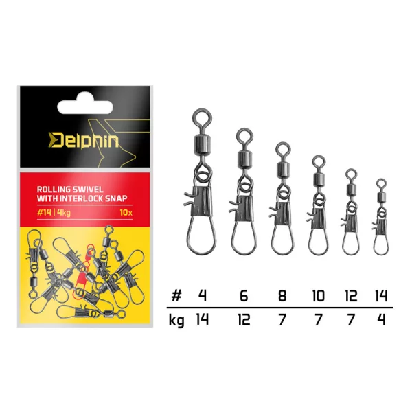 Delphin Interlock Swivel #6 10 stuks