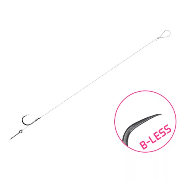 Delphin FLR Sting 8cm 0.22mm #8 Voorgebonden Weerhaakloze Haak met Bait Spike 6st