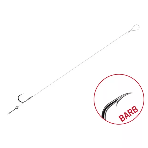 Delphin FLR Sting 12cm 0.25mm #8 Voorgebonden Weerhaak Haak met Bait Spike 6st