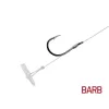 Delphin FLR Quickstop 8cm 0.25mm #6 Voorgebonden Weerhaak Haak 6st