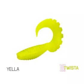 Delphin Twista UVs - Geel 8cm Plastic Aas 5 stuks