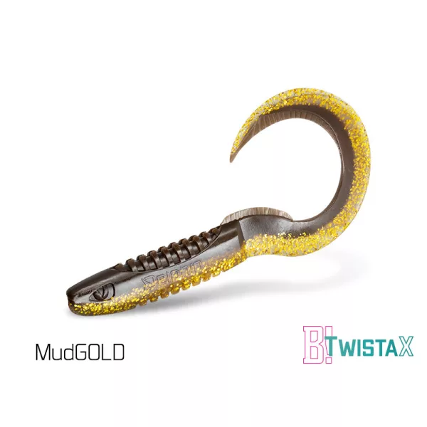 Delphin TwistaX Eeltail UVs - MudGold 15cm Plastic Aas 5 stuks