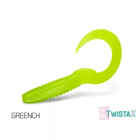   Delphin TwistaX Eeltail UVs - Greench 6cm Plastic Aas 5 stuks