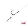 Delphin FLR Sting 12cm 0,22mm 12 Voorgebonden haak met oog, met weerhaak, met aaspies 6 stuks