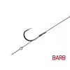 Delphin Proxi Sting 12cm 0,10mm maat 12, met oog, met weerhaak, voorgeregen haak met aaspen 6 stuks