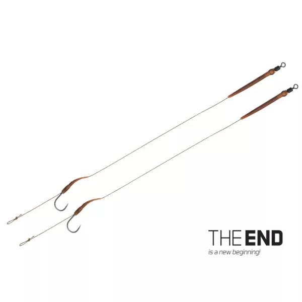 Delphin THE END Boilie Rig Geknoopte Haak 20cm/25lbs/#8