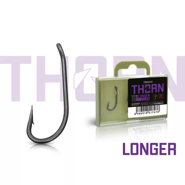 Delphin Thorn Longer 11x6 Oog, Gehaakte Karperhaak 11st