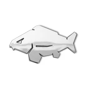 Delphin Carp 3D Sticker Chroom
