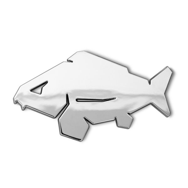 Delphin Carp 3D Sticker Chroom