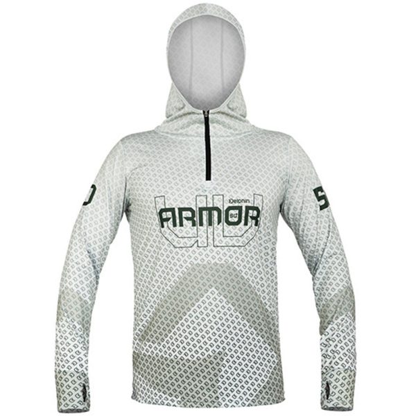 Delphin UV Armor 50+ Olive Hooded Longsleeve T-shirt 2XL