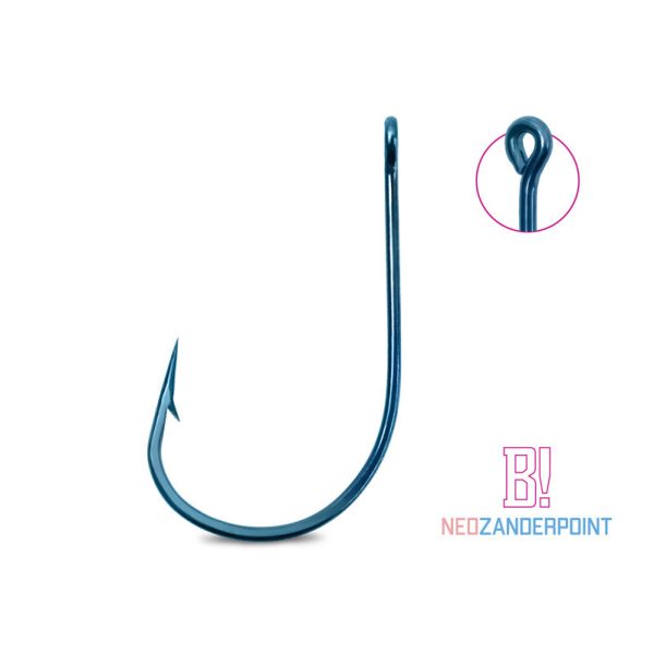 Delphin B! Neo ZanderPoint Blu 1/0 Oog, Barbed Spinning Haak 10st