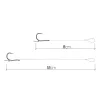 Delphin Fluoro Sting Feeder Rig 8cm Fluorocarbon Voorgeknoopte 4 Chinu Haak 10st
