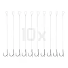 Delphin Fluoro Sting Feeder Rig 8cm Fluorocarbon Voorgeknoopte 4 Chinu Haak 10st
