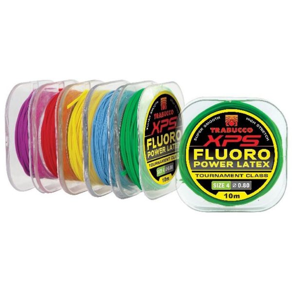 Trabucco XPS Fluoro Latex 5/0,9mm 10m Massief Vaste Stok Elastiek