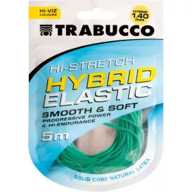   Trabucco HI-Stretch Hybrid Elastic 1,4mm Vaste Hengel Hybride Elastiek 5m