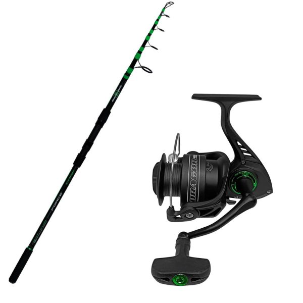 Maver Force Carp Tele 3,60m 3,0lbs Telescopische Hengel + Maver Dragon 6000 Feeder Molen