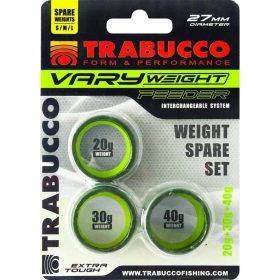   Trabucco Vary Weight Distance Cage Feeder 30gr, 40gr, 50gr Voerkorf Gewichtenset