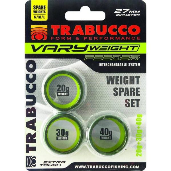 Trabucco Vary Weight Distance Cage Feeder 30gr, 40gr, 50gr Voerkorf Gewichtenset