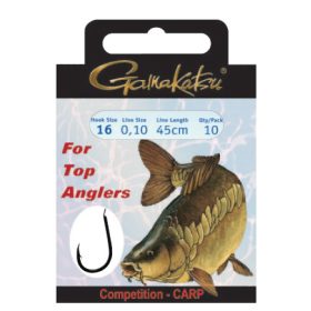   Gamakatsu Voorgeknoopt BKS Brons 14 10 stuks/verpakking Platte haak Met weerhaak Boiliehaak