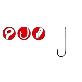 Gamakatsu LS5013F Hooks Black #3/0 haak