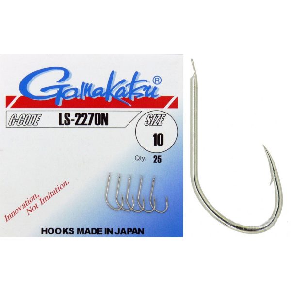 Gamakatsu LS-2260B/016 Brons 18 25st/verpakking Haak met plaatje met weerhaak voor fijne visserij