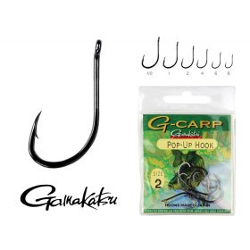   Gamakatsu G-Carp pop-up Zwart 1 10 stuks/verpakking Met oog Met weerhaak Boiliehaak