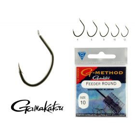   Gamakatsu G-Carp super snag Zwart 6 10 stuks/verpakking Met oog Met weerhaak Feeder haak