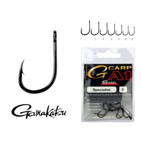   Gamakatsu G-Carp A1 Specialist Zwart 2 10st/verpakking met oog, met weerhaak, boiliehaak