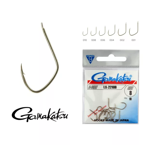 Gamakatsu LS-2210B/004 Brons 4 10stuks/verpakking Schoep Met weerhaak Feederhaak.